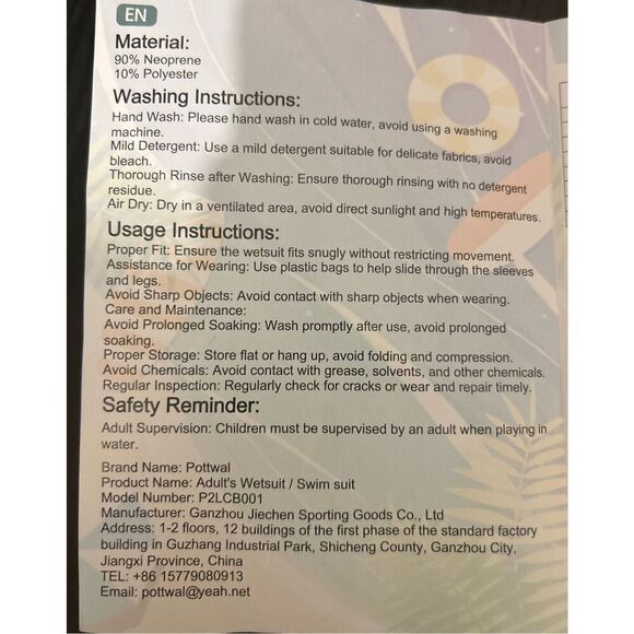 Pottwol Wetsuit Size 4XL - Picture 8 of 12